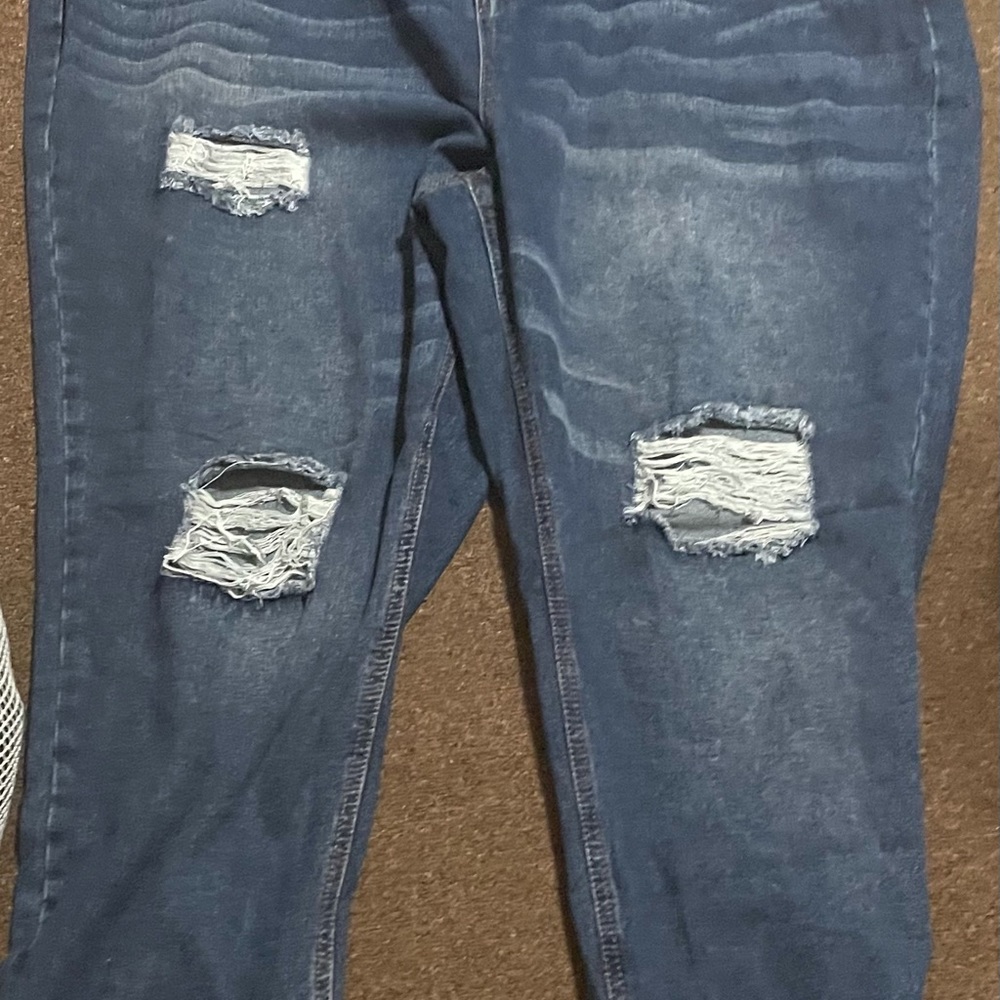 Dark blue jeans